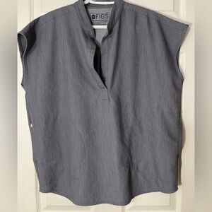 FIGS Sleeveless Scrub Top | Women’s M | Gray Boxy Fit